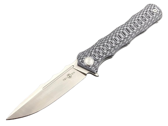 Folding Knife Blade TC4 Titanium Handle for Outdoor Camping